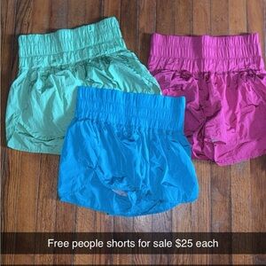 Free People Athletic Shorts - Pink, Blue, Green